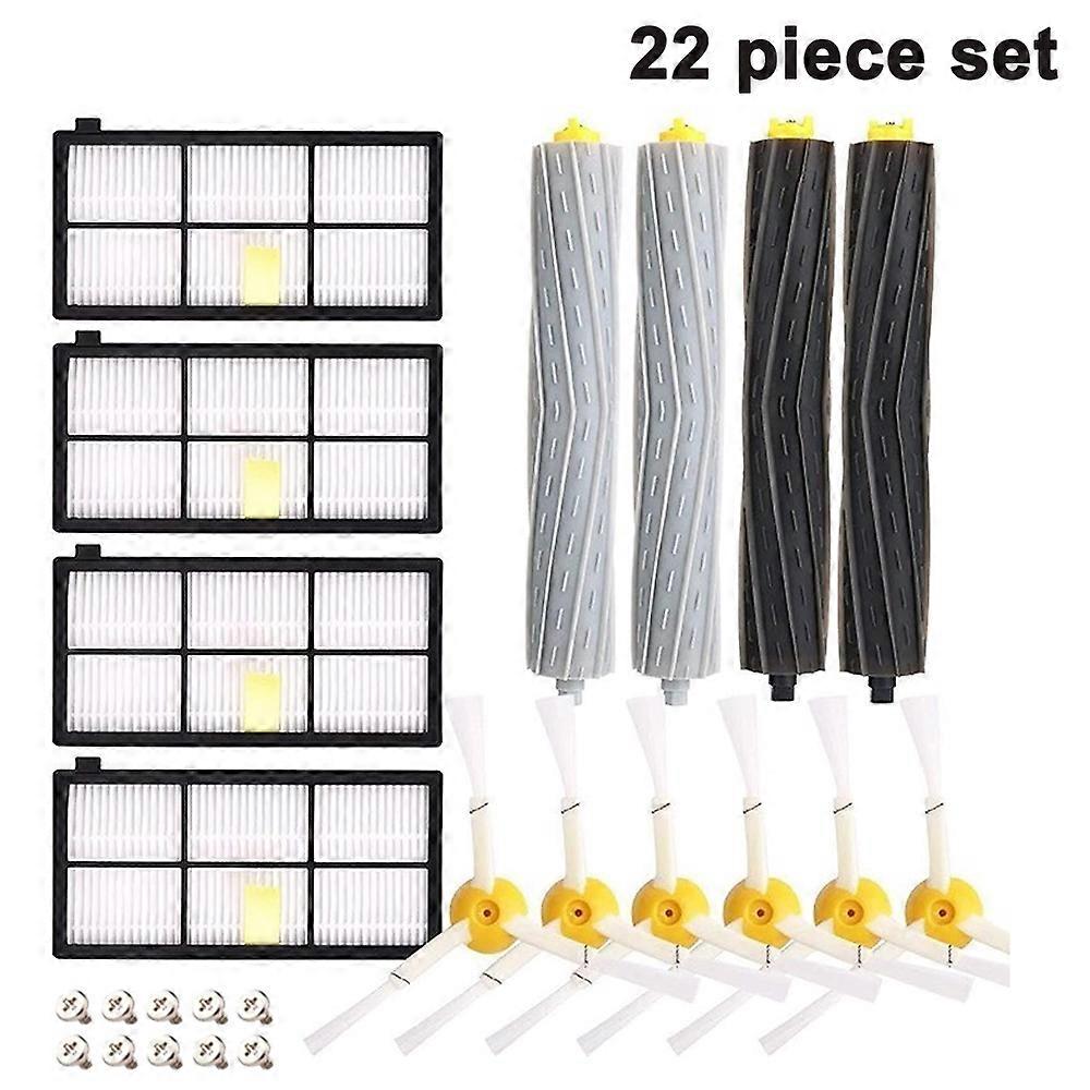 14 Pieces Replacement for Robot 800 /900 Series Robot Vacuum Cleaner (6 Side Brush + 4 HEPA Filters + 4 Lens Wrap Splitter Phone)