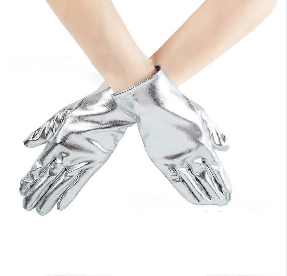 Ladies Short Wrist Gloves Smooth Satin
