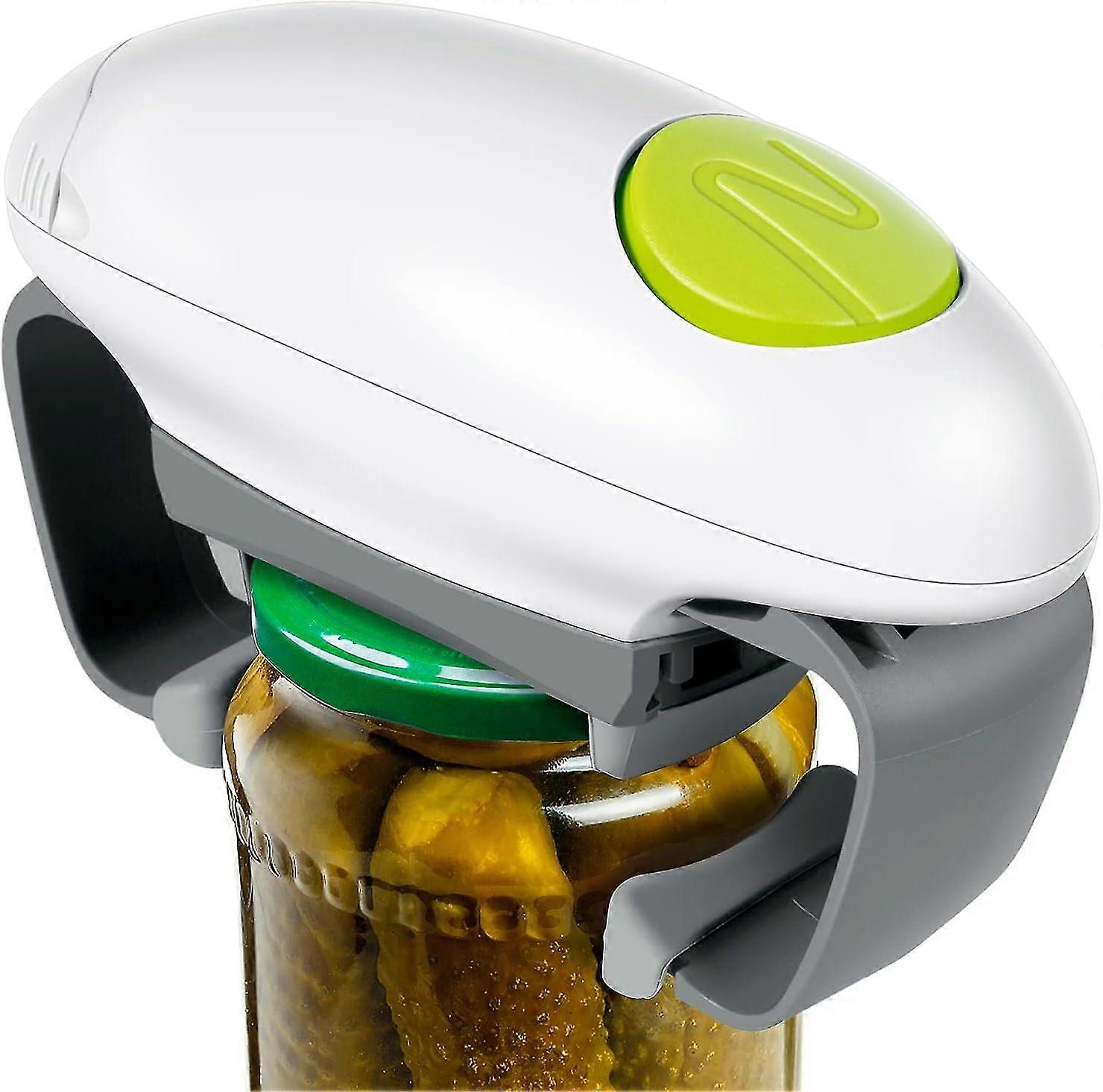 Electric Can Opener, Automatic Can Opener for Seniors, Mini Automatic Can Opener, Kitchen Safety Can Opener, Smooth Soft RimWhite