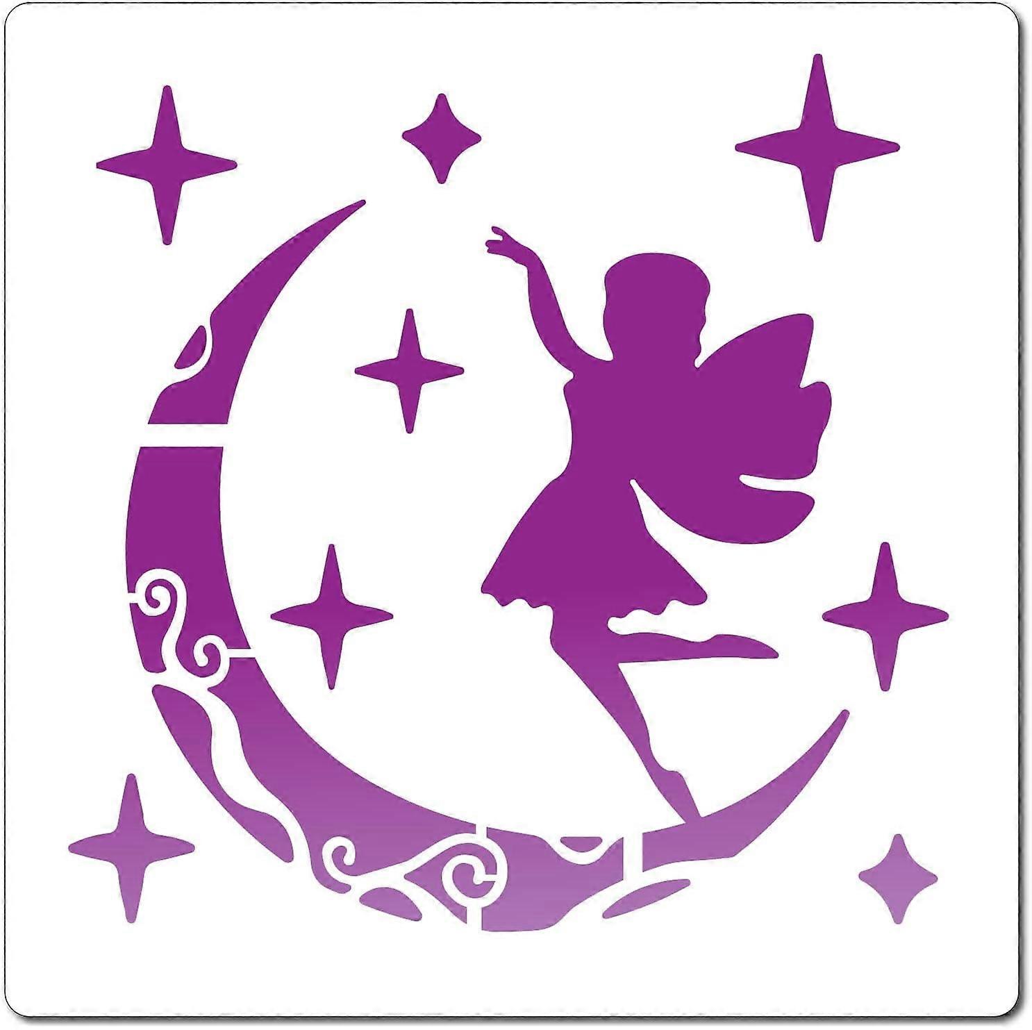 1pc Fairy Stencil Angel Template Moon Star Reusable Templates Plastic Drawing Painting Stencils Template