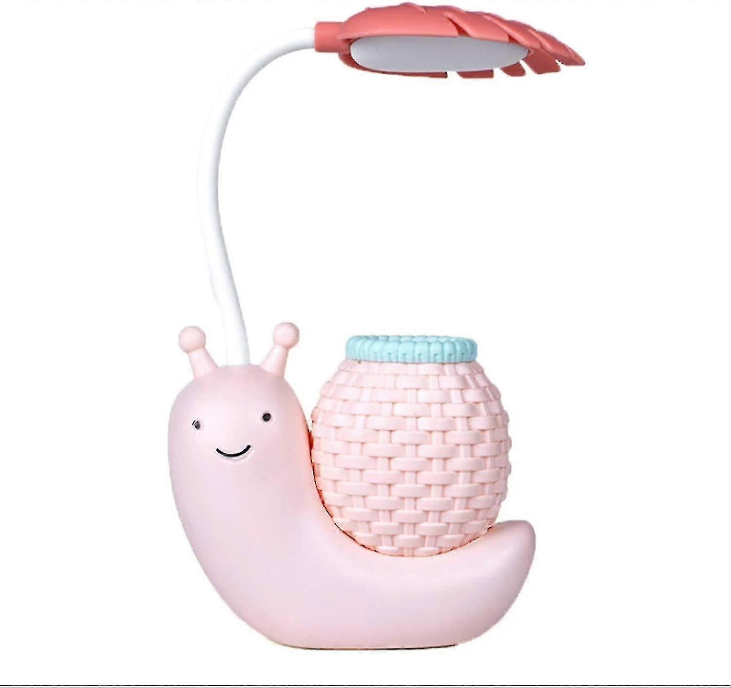 漫画カタツムリライト、ペンホルダー電話ホルダー目の保護研究読書ライト、USB折りたたみ充電式