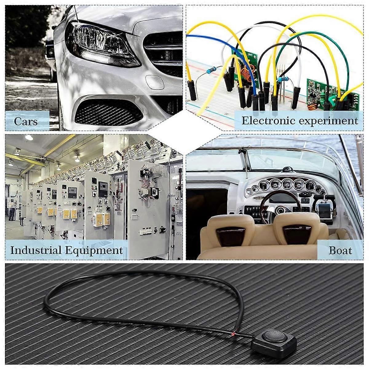 10Pcs 12V/24V Mini Momentary Push Button ON/Off Switch, Mount, Easy ...
