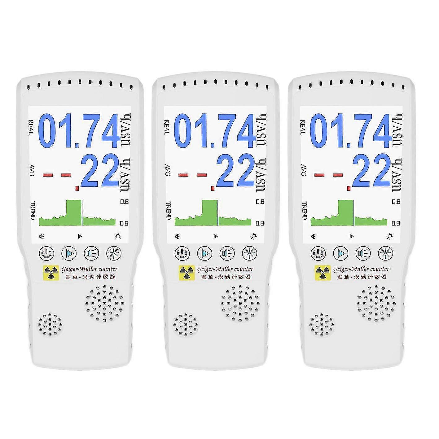Three-pack Display Geiger Counter Nuclear Radiation Detector Personal Dosimeter Tester Dosimeter