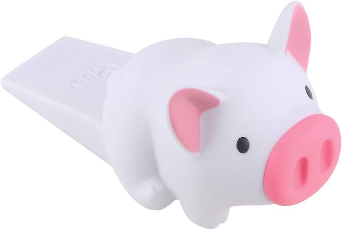 Pig Door Stopper Wedge Security Mouse Designed Cartoon Stop Door Bottom Protectorblack