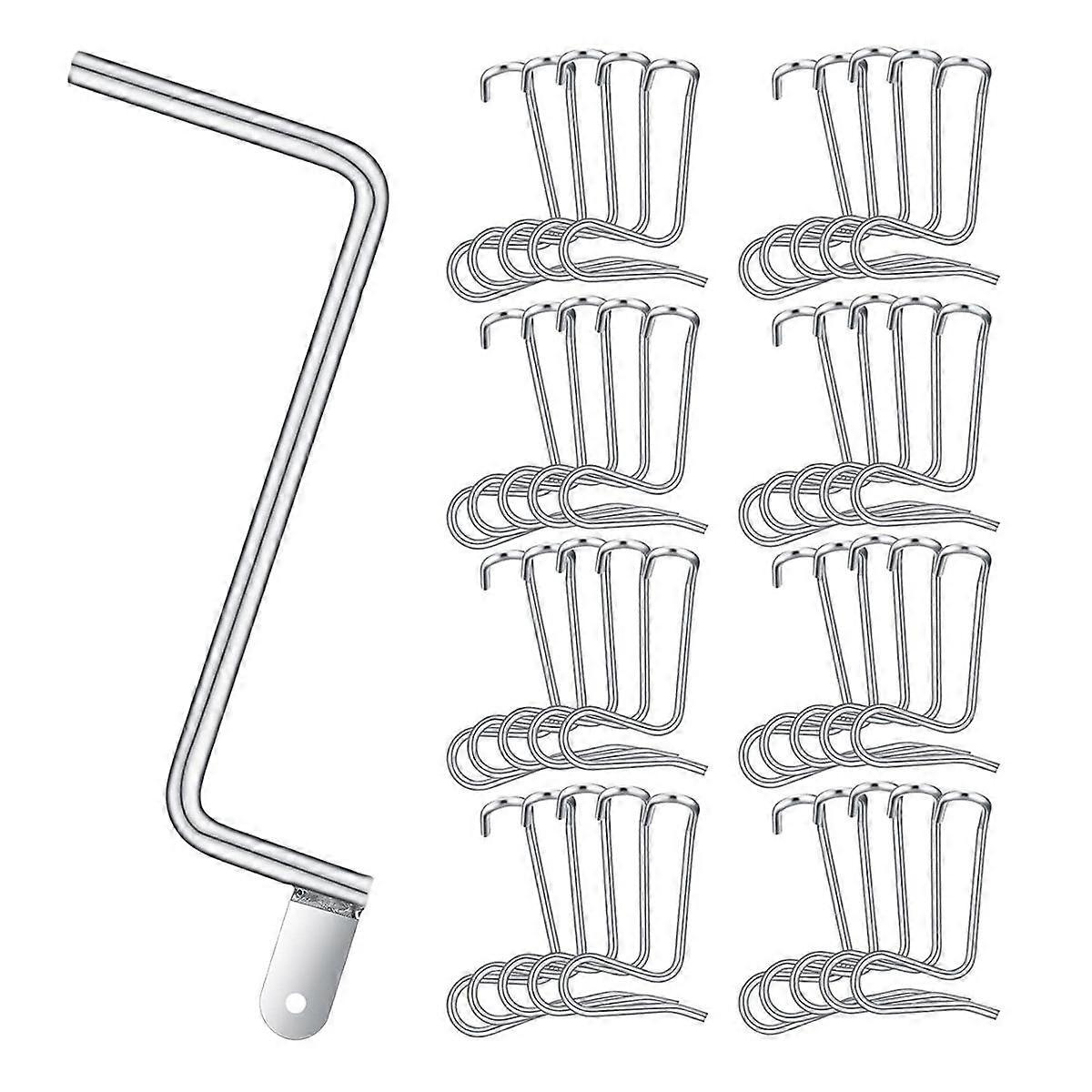 Strumento tendifilo per recinzione con 1 tenditore Maniglia Tendifilo per recinzione Strumento per barella per recinzione in acciaio 31 pezzi