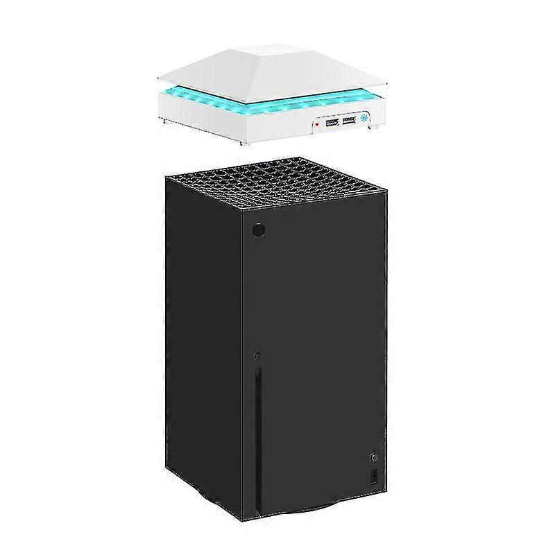 מאוורר קירור תואם ל- Xbox Series X עם תאורת Rgb LED, מערכת מאווררים מצננת עליונה 3 הילוכים מהירות מאוורר מתכווננת - טוב