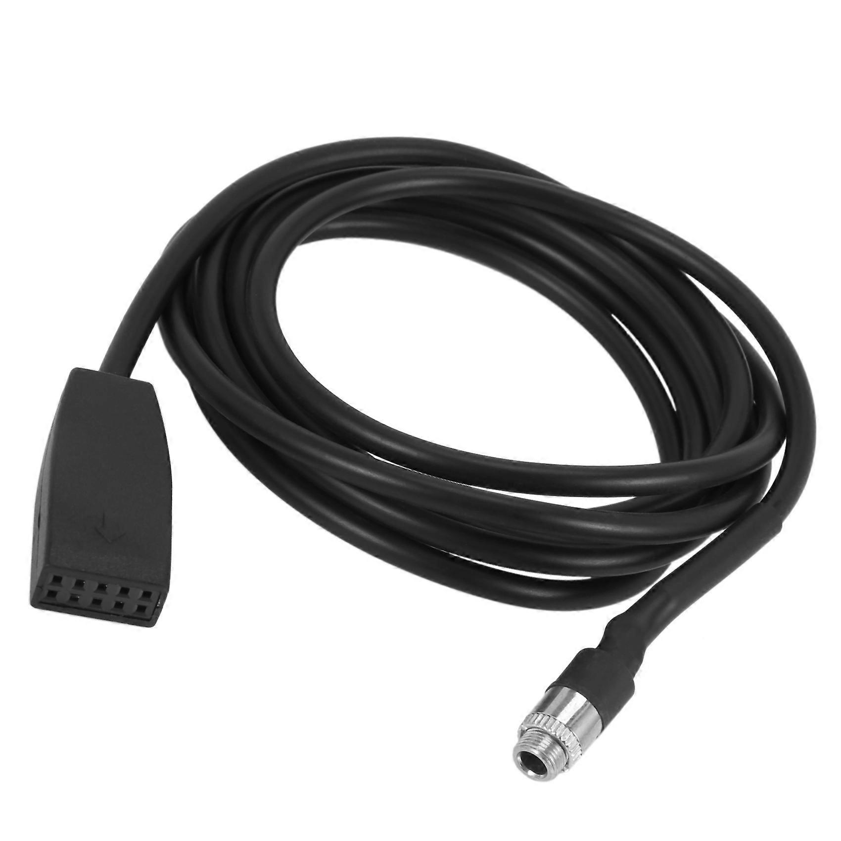 High Quality Black 10 Pin 3.5 mm socket Car USB AUX IN Adapter Cable For E39 E53 BM54 X5 E46