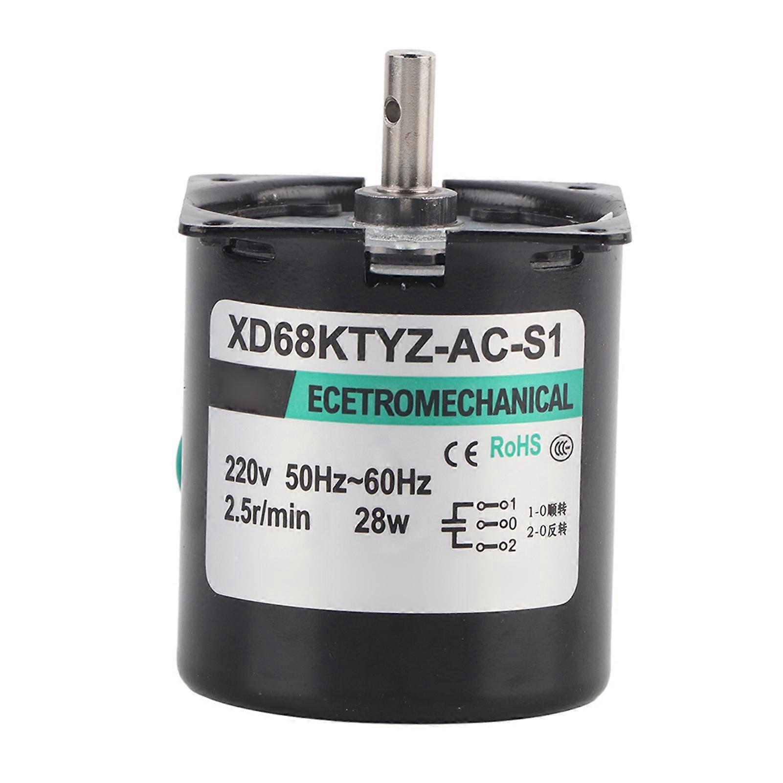 XD68KTYZACS1 AC220V 28W Moteur à engrenages synchrones à aimant permanent CW/CCW 2.5 r min