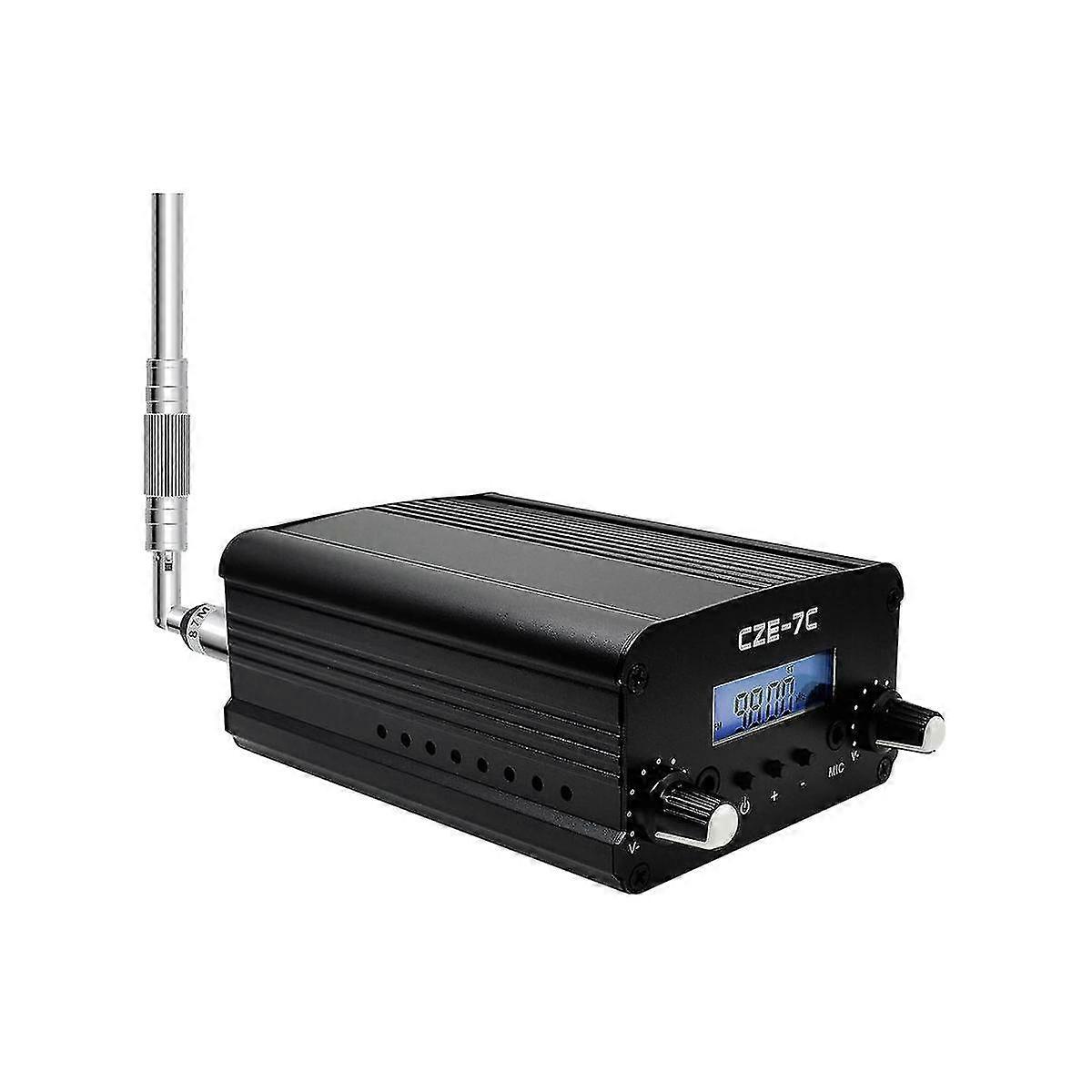 CZE-7C 7W Émetteur FM longue portée pour les événements d’église, d’école et de supermarché, les spectacles de lumière et la stéréo de conférence