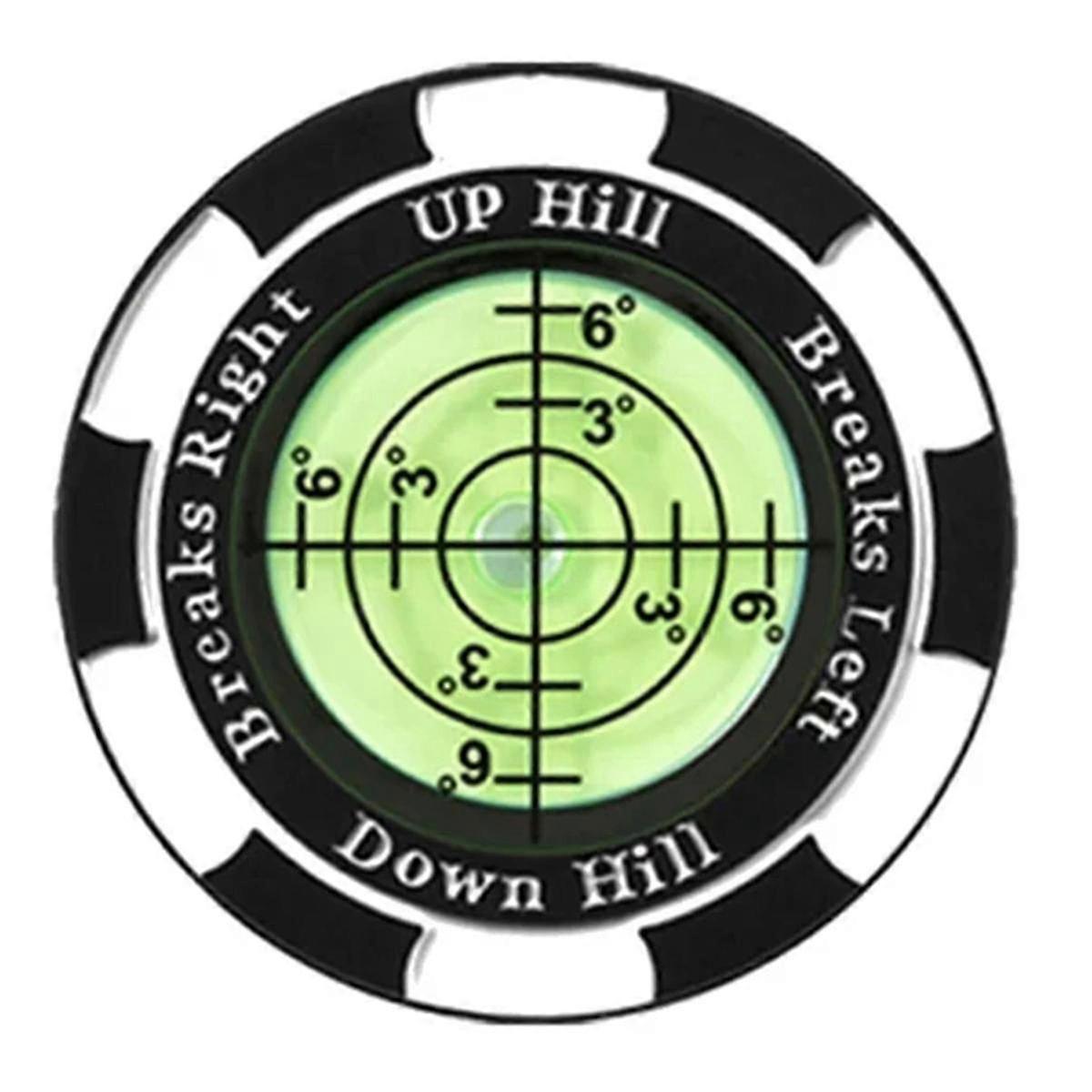 1Pcs Golf Ball Marker with High Precision Portable Putting Green Reader Golf Marker Clip Green Read