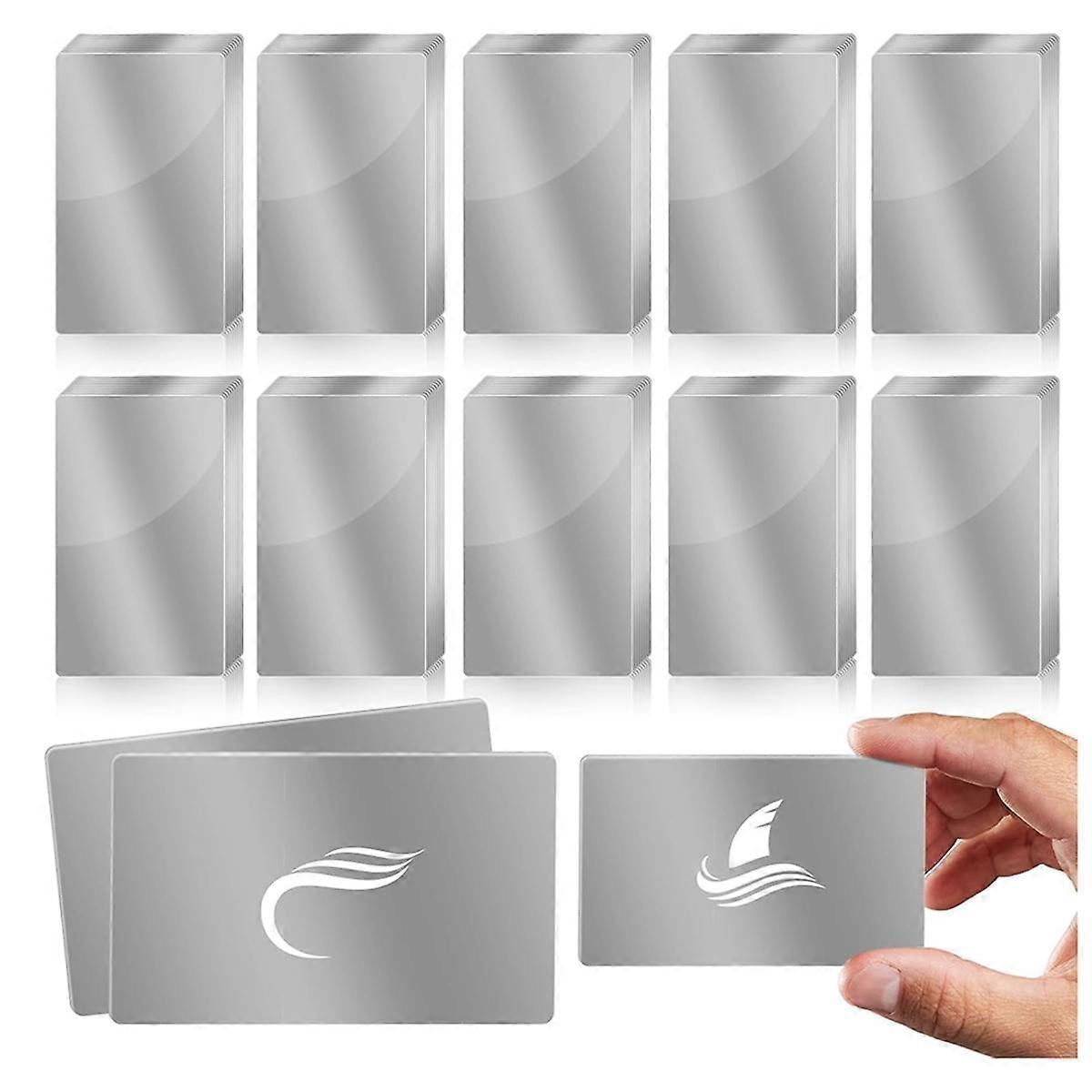 100pcs Metal Engraving Blank Color Aluminum Sheets Laser Engraving Business Cards Multi-Purpose Engraving DIY Gift A