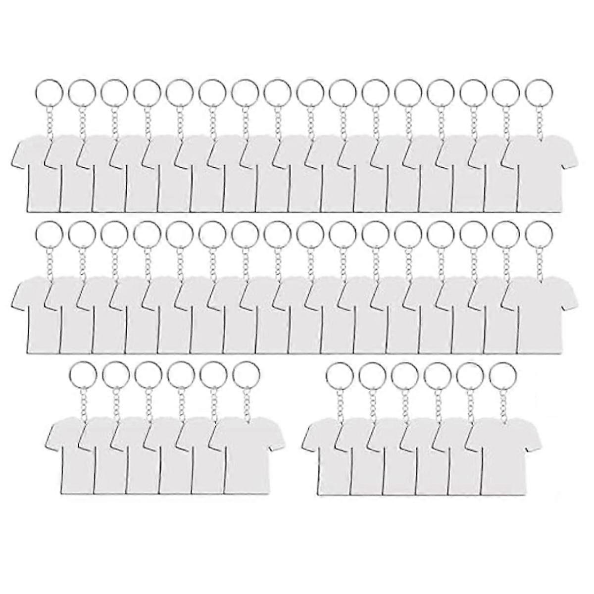 135PCS Sublimation Keychain Blanks Double Sided MDF Key Chians Heat Transfer Sublimation Keychains Blanks Luggage Tags