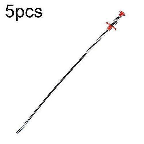 5pcs Multifunctional Four-claw Grapple Hook Bendable Hose Sewer Unclog-160cm