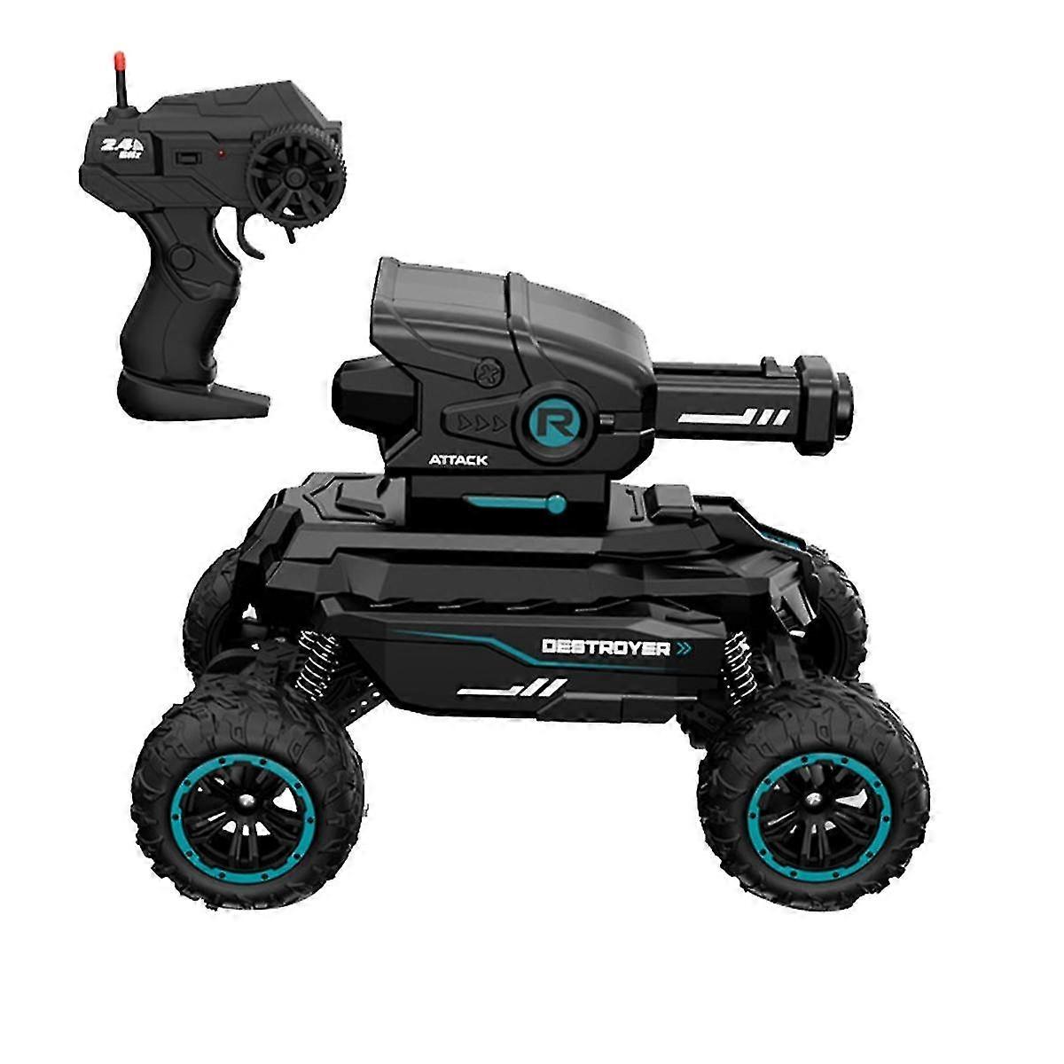 Rc Drift Tank Toy Multifunction Armored Vehicle Remote Control Water Bomb Car Multiplayer Competitive Gift-blue