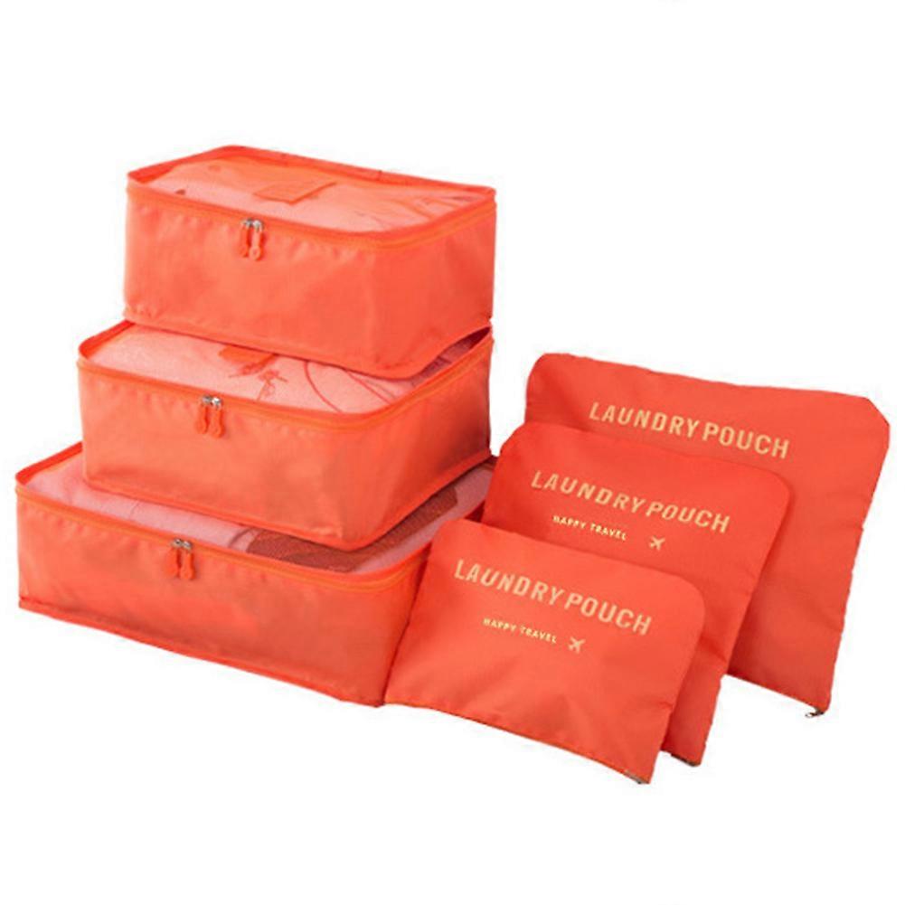 6 Pieces Portable Luggage Packing Cubes Suitcase Clothes Organizing Bag
