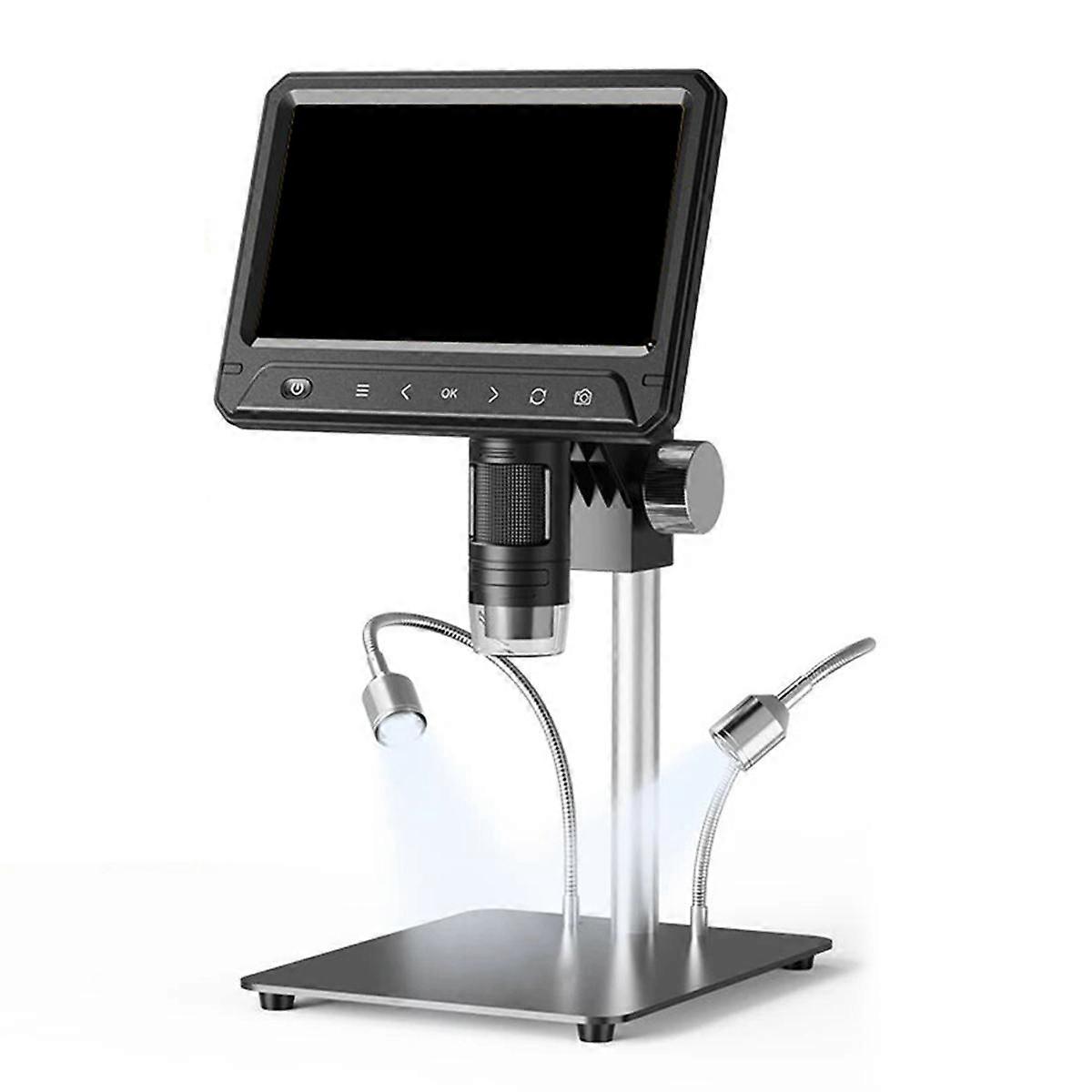 Digital Microscope 7Inch LCD 1200x Zoom 12MP HD Professional Electron Microscopios for Soldering Ph