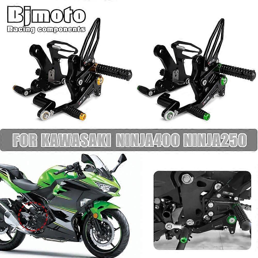 Motorcycle CNC Adjustable Rearset Rear Set Foot Rest For Kawasaki Z400 Ninja 400 250 Ninja400 Ninja250 2018 2019 2020 2021