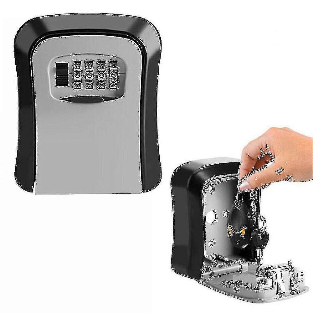 4 Digit Code Lock Key Storage Wall Mounted High Security Box