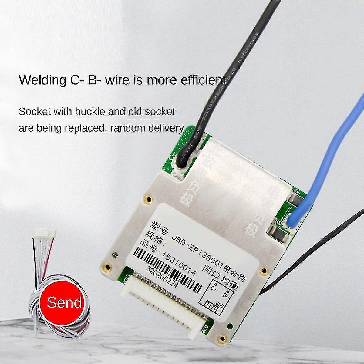 13s 48v 25a Ternary Lithium Battery Protection Board Bms Same Port with Equalization Temperature Co