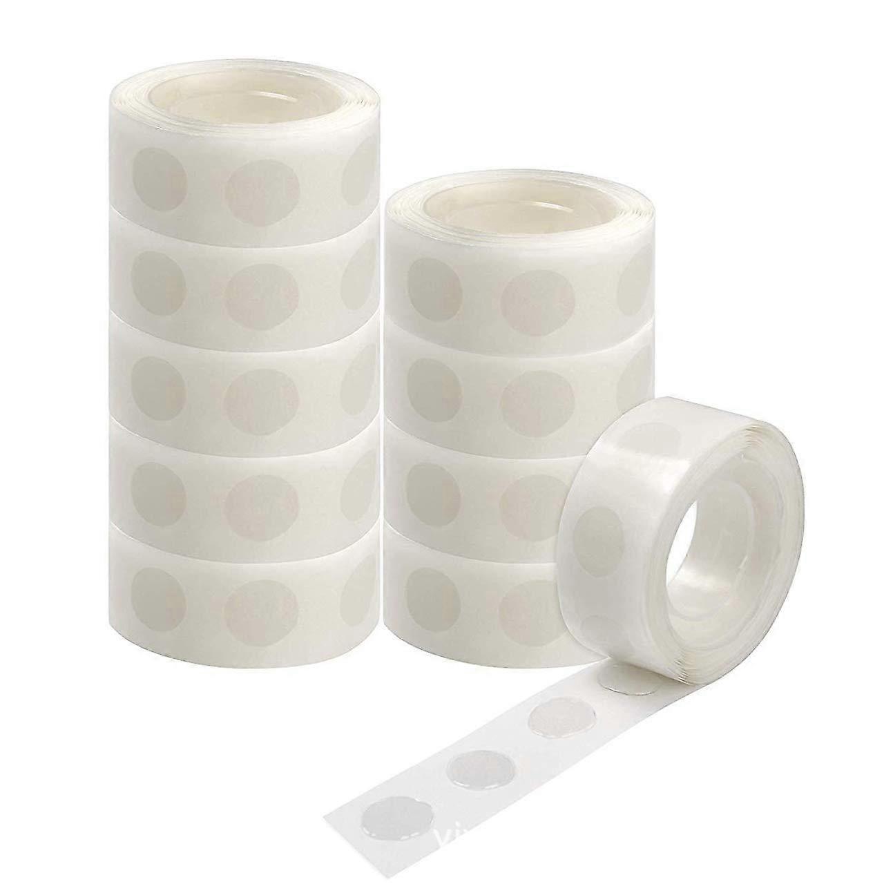 1000 Pcs Point Dots Balloon Glue Removable Adhesive Point Tape, 10 Rolls Double Sided Dots Stickers