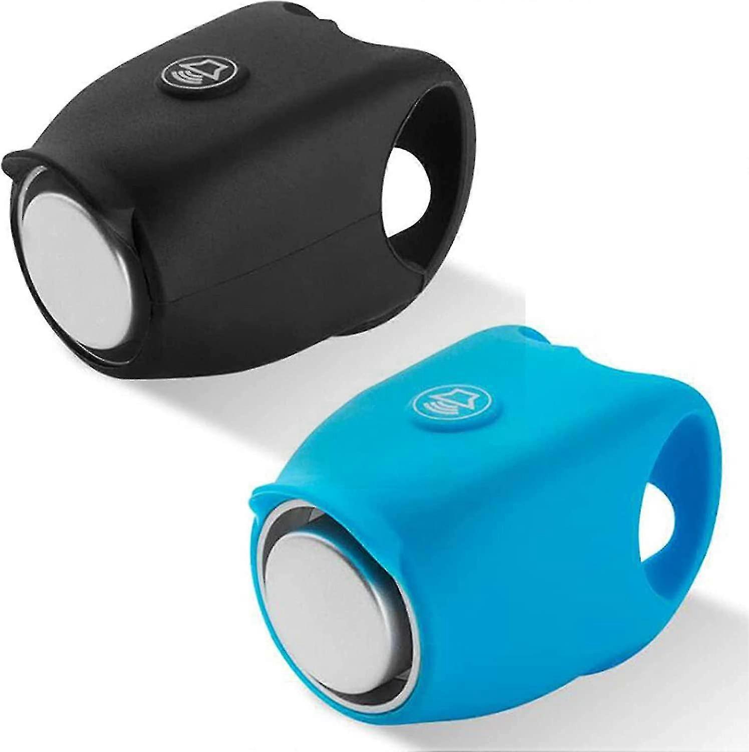 Super Bike Horn 120 Db, Super 120 Db Bicycle Horn, High -end Noisy Cycling Horn Waterproof To Rain Handlebar Silicone Bell 6 Sound Hulls (black + Blue