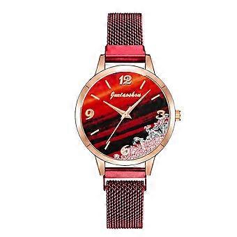Vrouwen mode horloge klok roestvrij staal casual jurk pols kristal