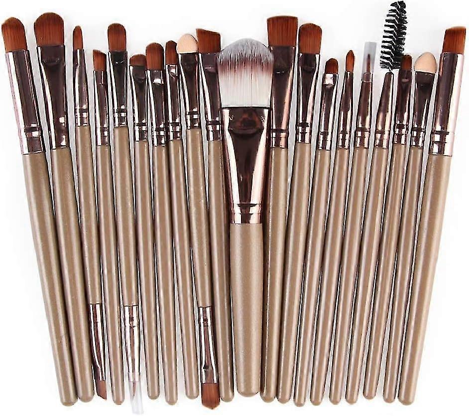20 stks Make-up Borstels Make-up Borstel Set Gezicht Eyeliner Foundation Blush Concealer Oogschaduw Zwart
