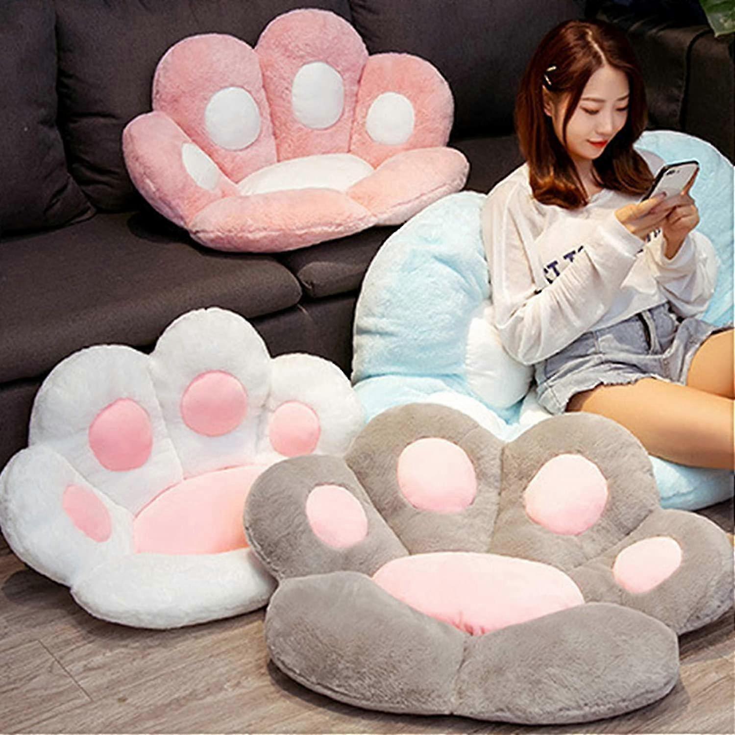 Cat Claw Cushion, Cute Soft Plush Seat Cushion, Cat Paw Shape Warm Skin Friendly Floor Mat For Home Office Chair Sofa
