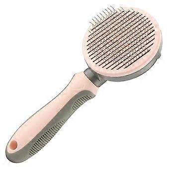 Dog Comb Brush Cat Grooming Massager Brush, Self Cleaning Needle Comb Dogs Cats Hair Remover Slicker Brush For Pet Massage Shedding Grooming And Demat