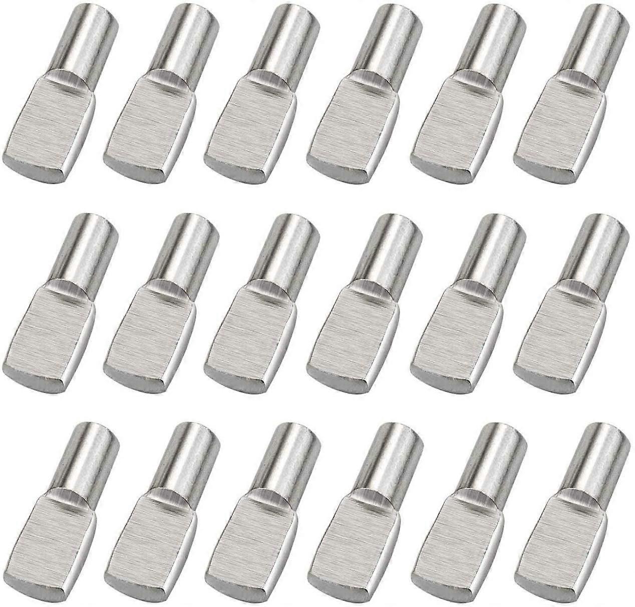 60PCS 5mm Shelf Support Shelf Pins Kit Nickel Plated Cabinet Furniture Shelf Support Pegs Spoon Shape Shelf Bracket Pegs Perfect for Shelf Holes on Ca