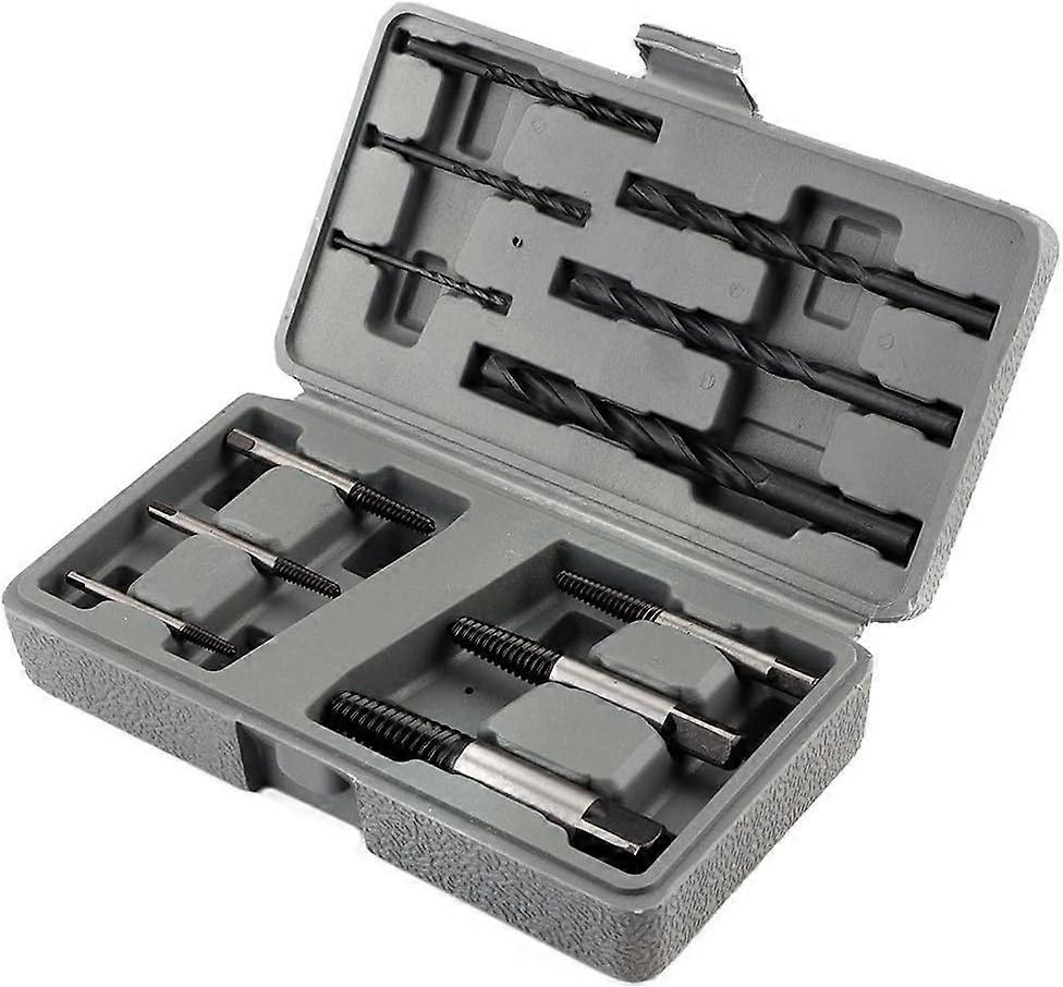Screw Extractor Kit-12Pcs Rigid Screw Extractor Guide Extractor Easy Pull Out Broken Bolt Set Removal Fastener Tools