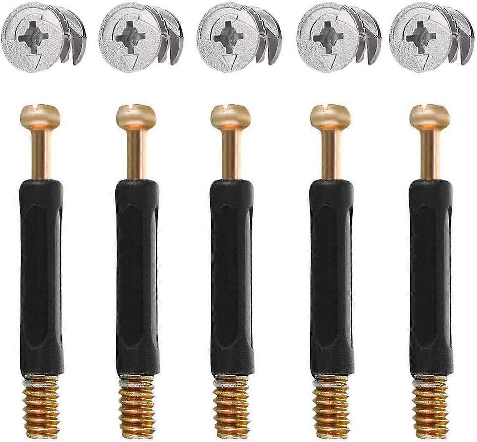 50PCS 2-in-1 Furniture Connector Furniture Connecting Parts and Eccentric Wheel Zinc Alloy Furniture Joint Fitting For Thicker Than Wood