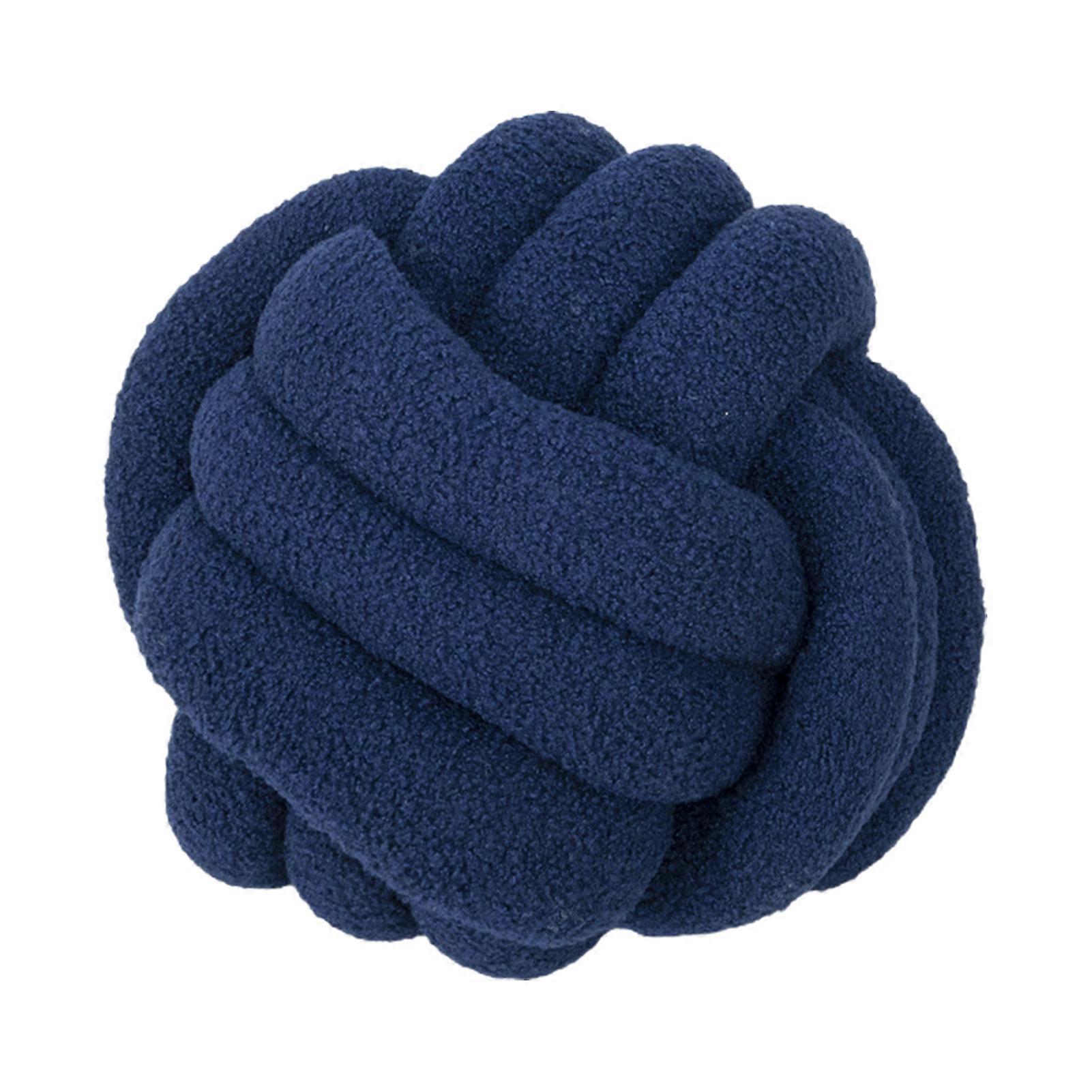 Pillow Manual Braided Knot 22cm Round Ball Shape Sherpa Elastic Sleeping Companion Sofa Couch Decoration Throw Pillow Photography Cushion