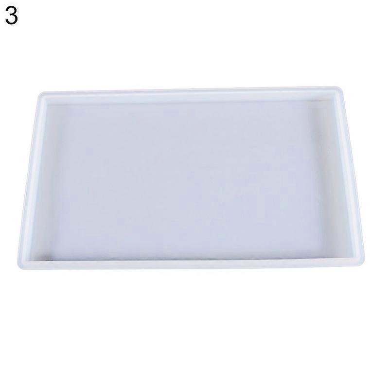 Craft Tray Plate Fruit Bowl Silicone Square Rectangle Shape Resin Mold DIY Tool