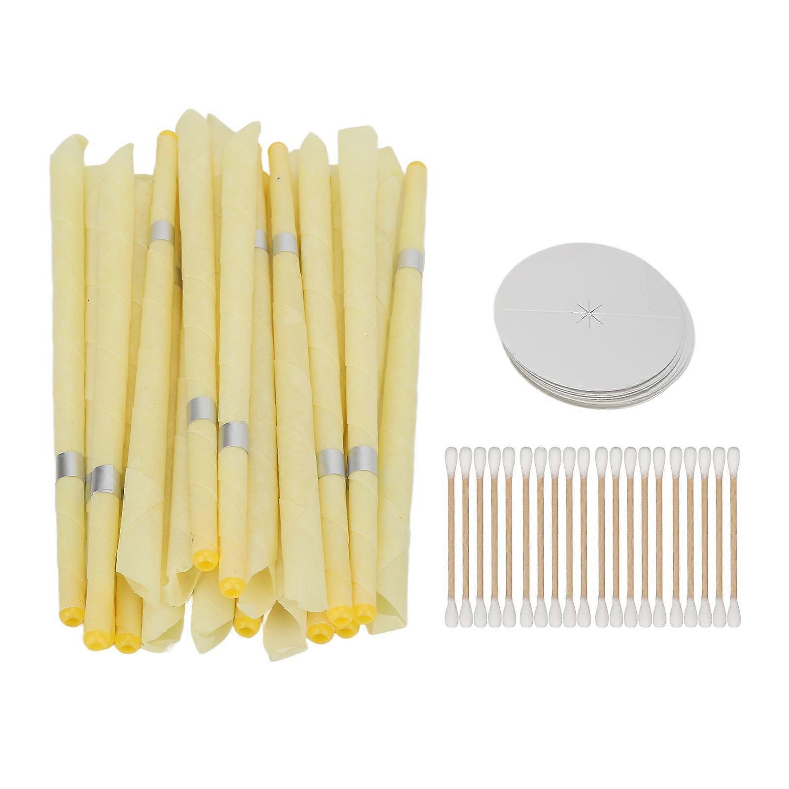 20 قطعة من شمع الأذن لتنظيف عميق وتخفيف الضغط وتحسين السمع وإزالة شمع العسل وأداة تنظيف الأذن بالشمع