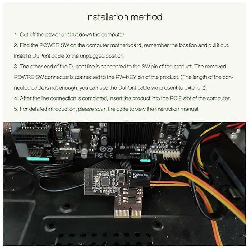 Computer Remote Switch Wifi Smart PC Start Starting Up Card Startup Card Work with Sinilink for , A