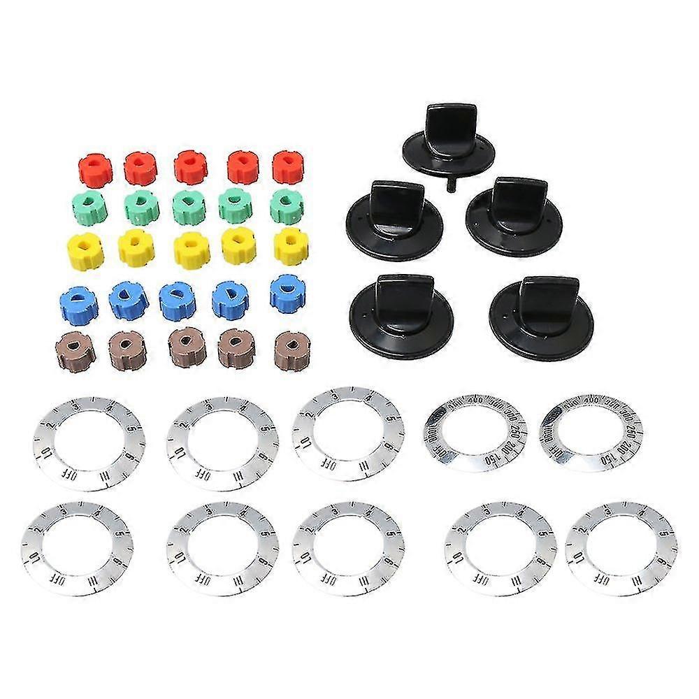 5pcs Electric Stove Range Knob Replacement Set