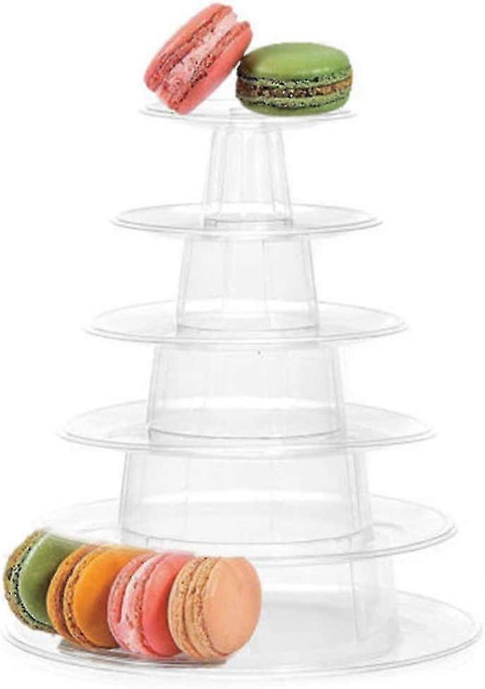 6 Tier Cupcake Holder Stand,round Macaron Tower Stand,clear Acrylic Cupcake Display Riser