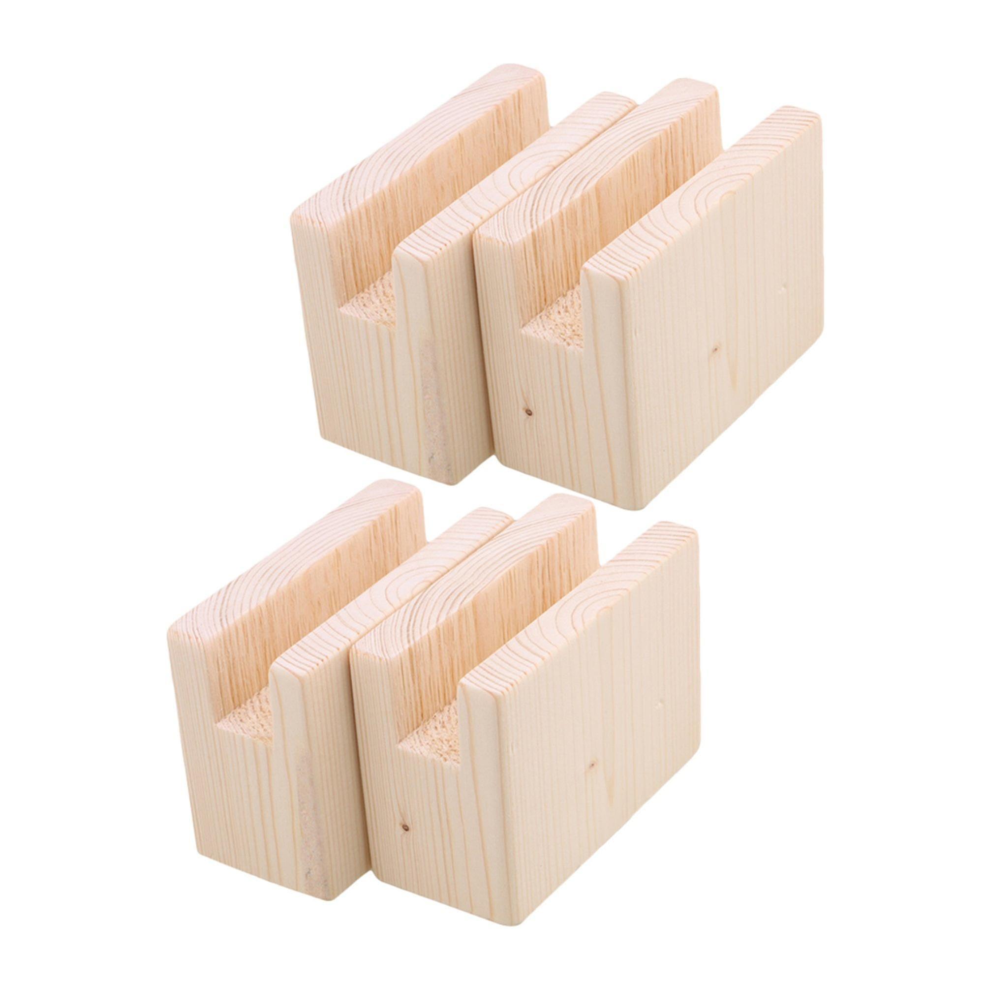 テーブル脚4pcs木製家具収納ライザーベッドリフター2cmグルーブ5cmリフト高さ