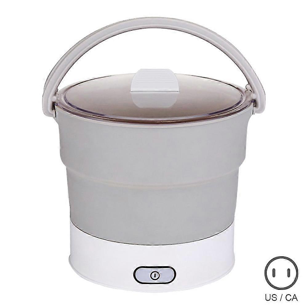 Folding Hot Pot Electric Skillet Kettle Heated Food Container Travel Cooker Tool