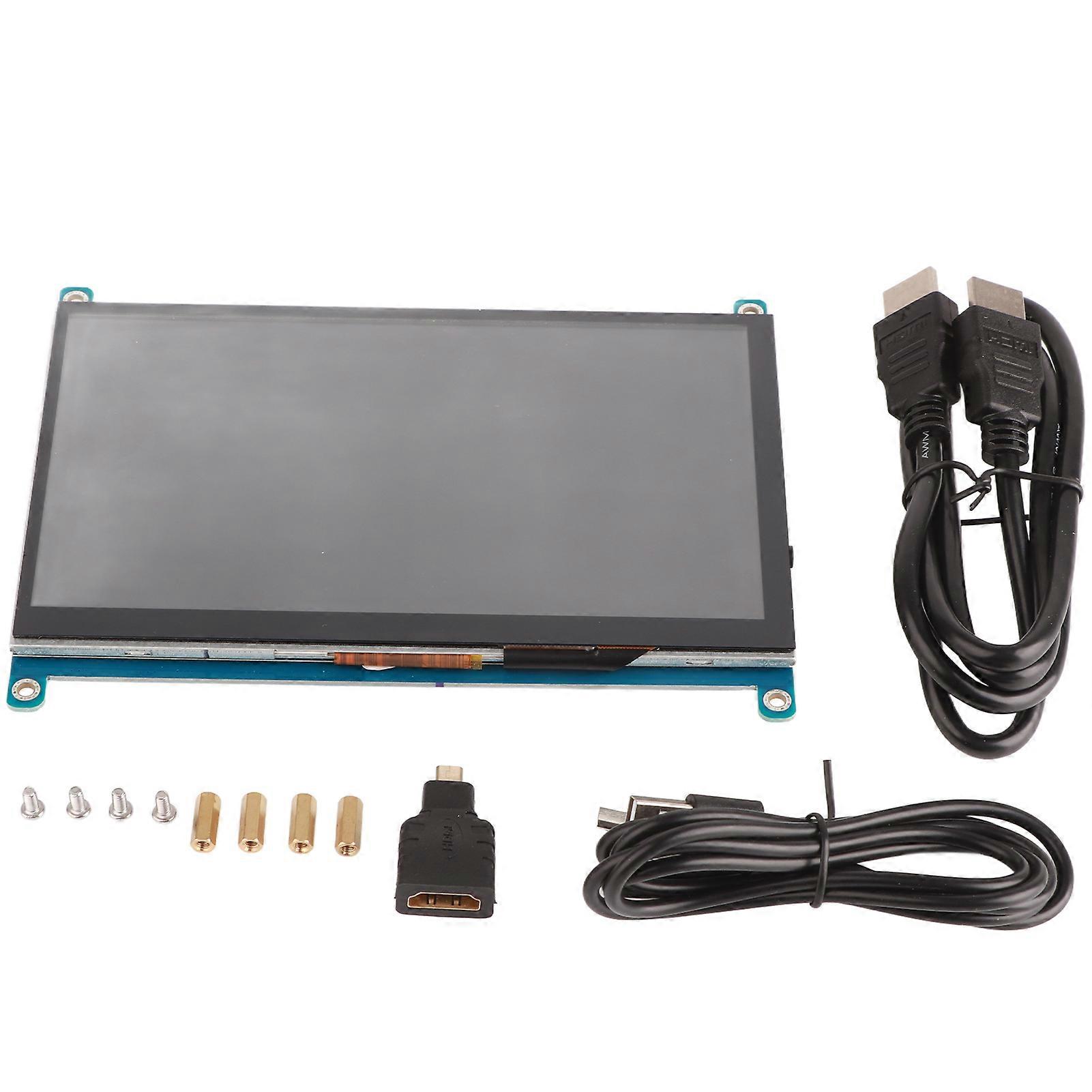 per RasPi 7 Pollici Schermo 1024x600 IPS 7 Pollici Schermo Accurato Colore Plug and Play per RasPi Schermo Monitor per RasPi 4 3 2