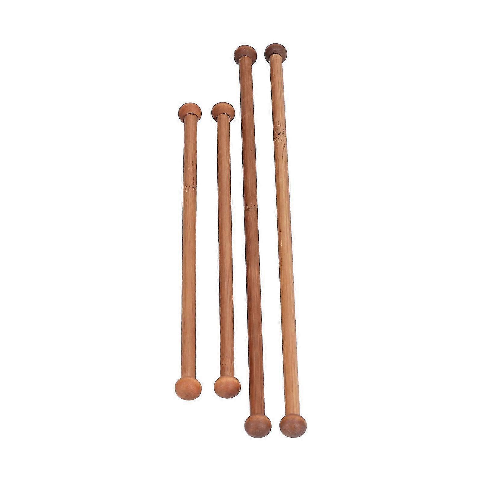 4 יחידות מוט תלייה עגול עץ אלגום מוט תלייה מוט סיכה מעץ קישוט מוט