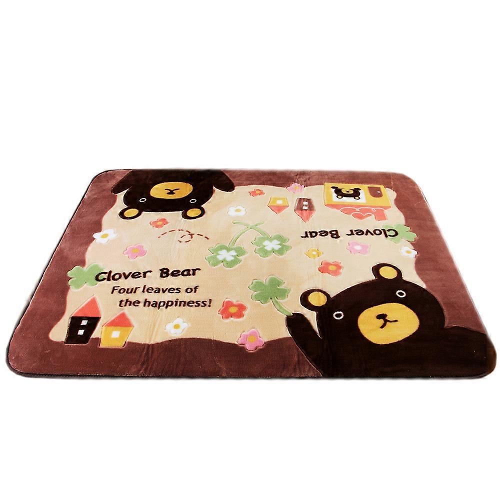 Brown Little Bear Cartoon Ground Foot Mat