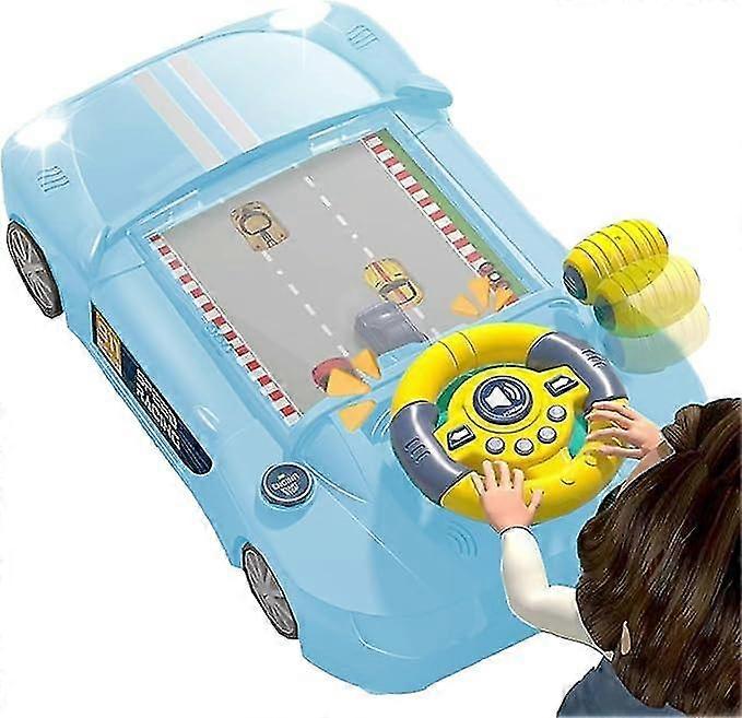 Ηλεκτρικά παιχνίδια τιμονιού προσομοίωσης, παιχνίδι αγωνιστικών αυτοκινήτων ταχύτητας, παιχνίδια περιπέτειας αυτοκινήτου Παιχνίδι προσομοίωσης οδήγησης, με μουσικά φώτα για αγόρια κορίτσια -JRCN