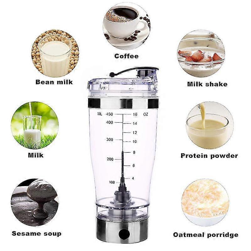 Agitator electric de proteine 450ml/600ml, blender portabil, proteine Shake Vortex Mixer USB-reîncărcabil Tatăl's Dday Cadou