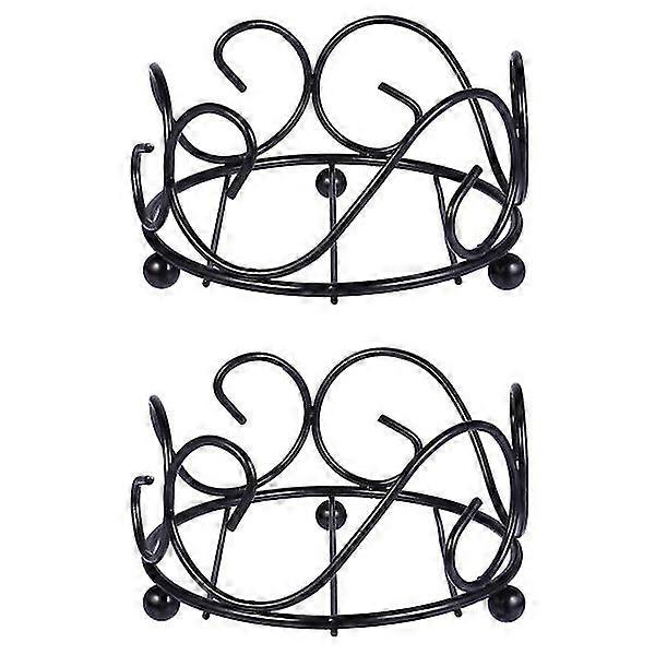 2pcs Wrought Iron Coaster Holder Premium Coaster Holder Creative Coaster Holder