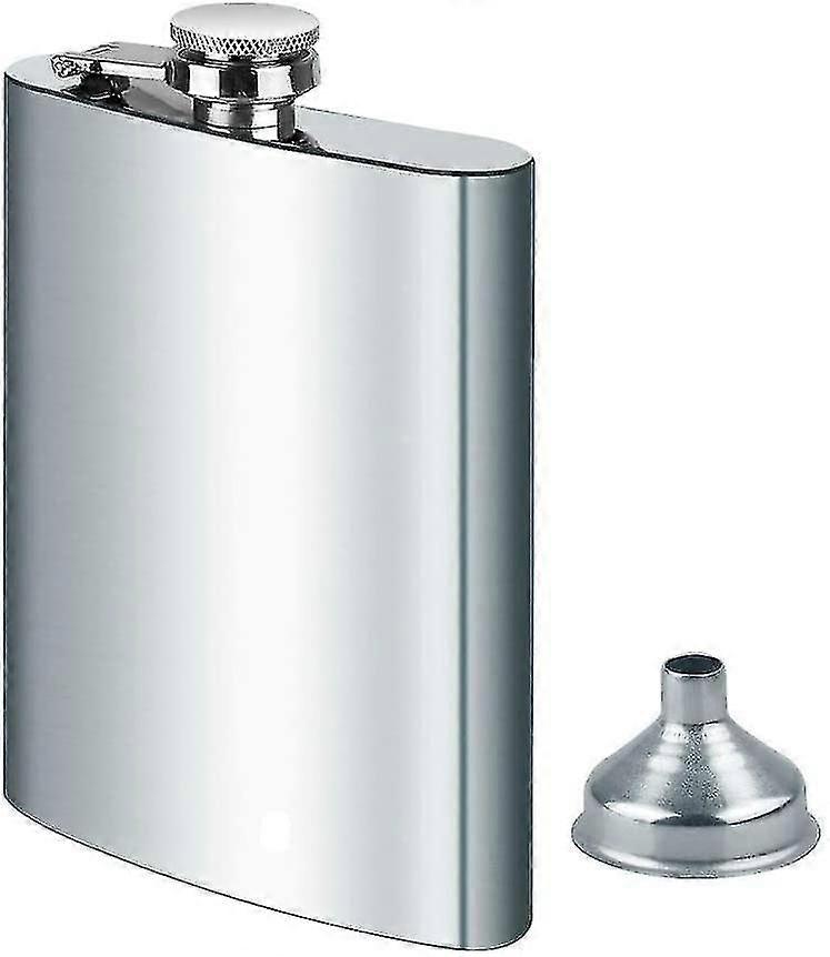 Φιάλη ισχίου ανοξείδωτου & χοάνη 8oz 227ml, για τη μεταφορά αλκοόλης