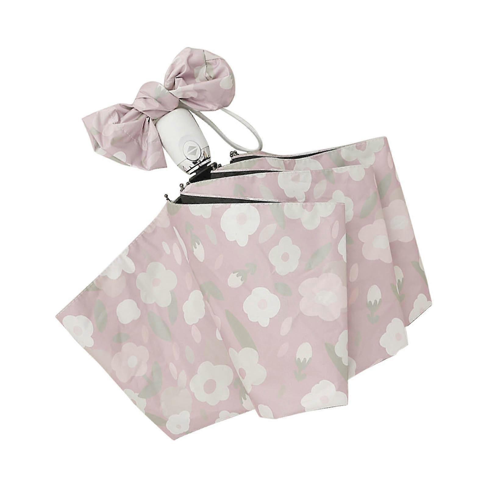 Small Flower Style Automatic Folding Umbrella - Sunshade, UV Protection, Waterproof