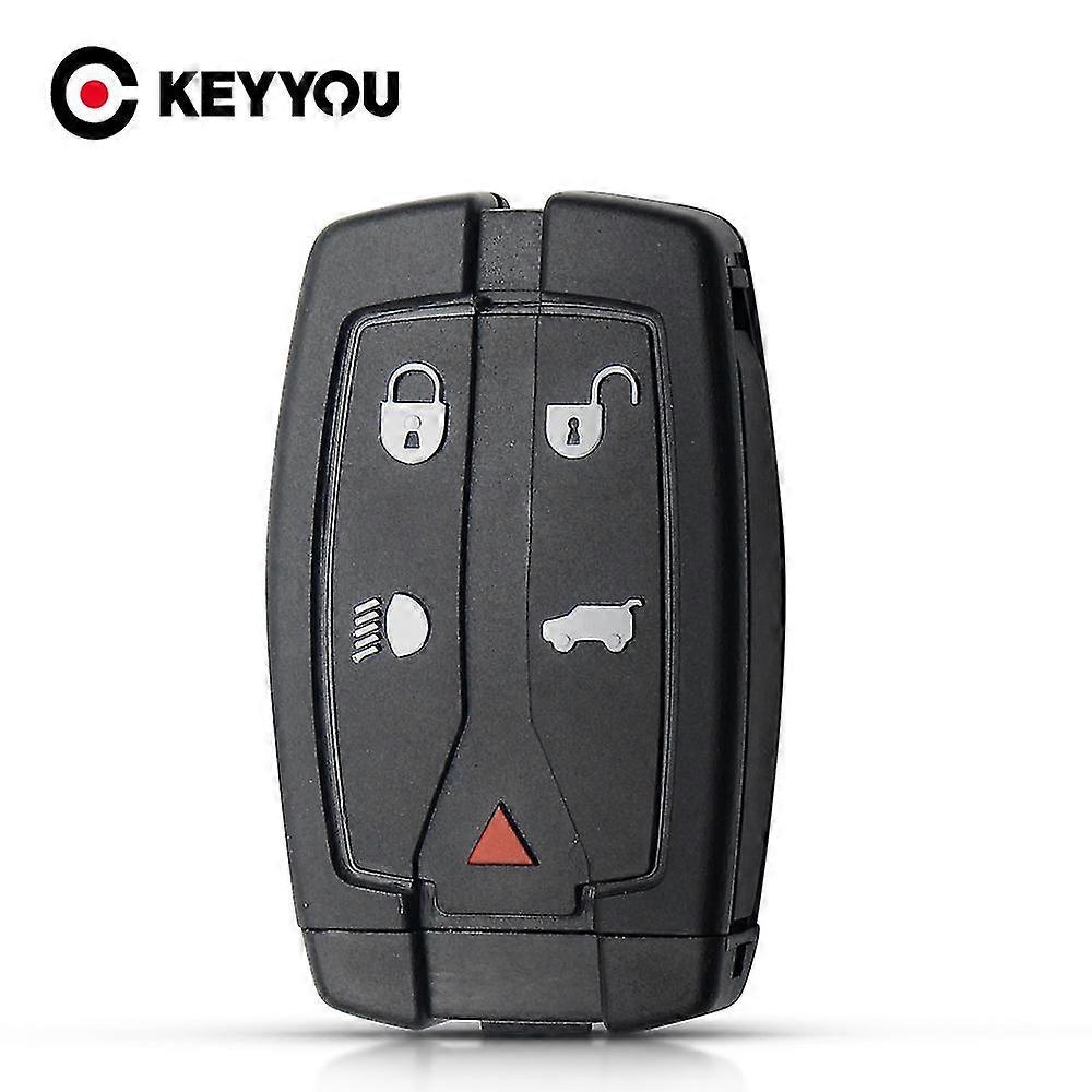 Replacement Key Case Shell For Land Rover Freelander 2 Discovery Remote Smart Car Key Fob 5 Button Uncut Blade