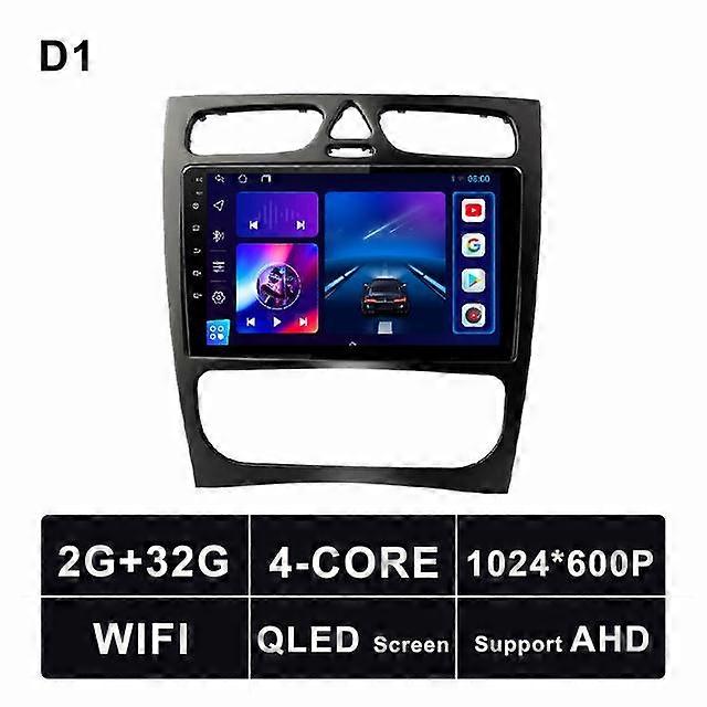 Android 11 For Mercedes Benz C-Class W203 C200 C320 C350 CLK W209 1999- 2006 Car Radio QLED 4G Autoradio Video Multimedia Player